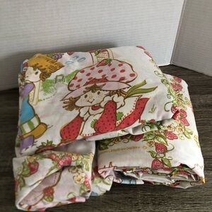 Vtg Strawberry Shortcake Twin Sheet Set